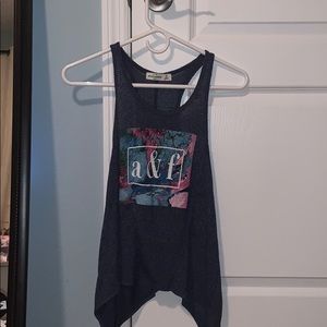 Abercrombie floral logo tank top